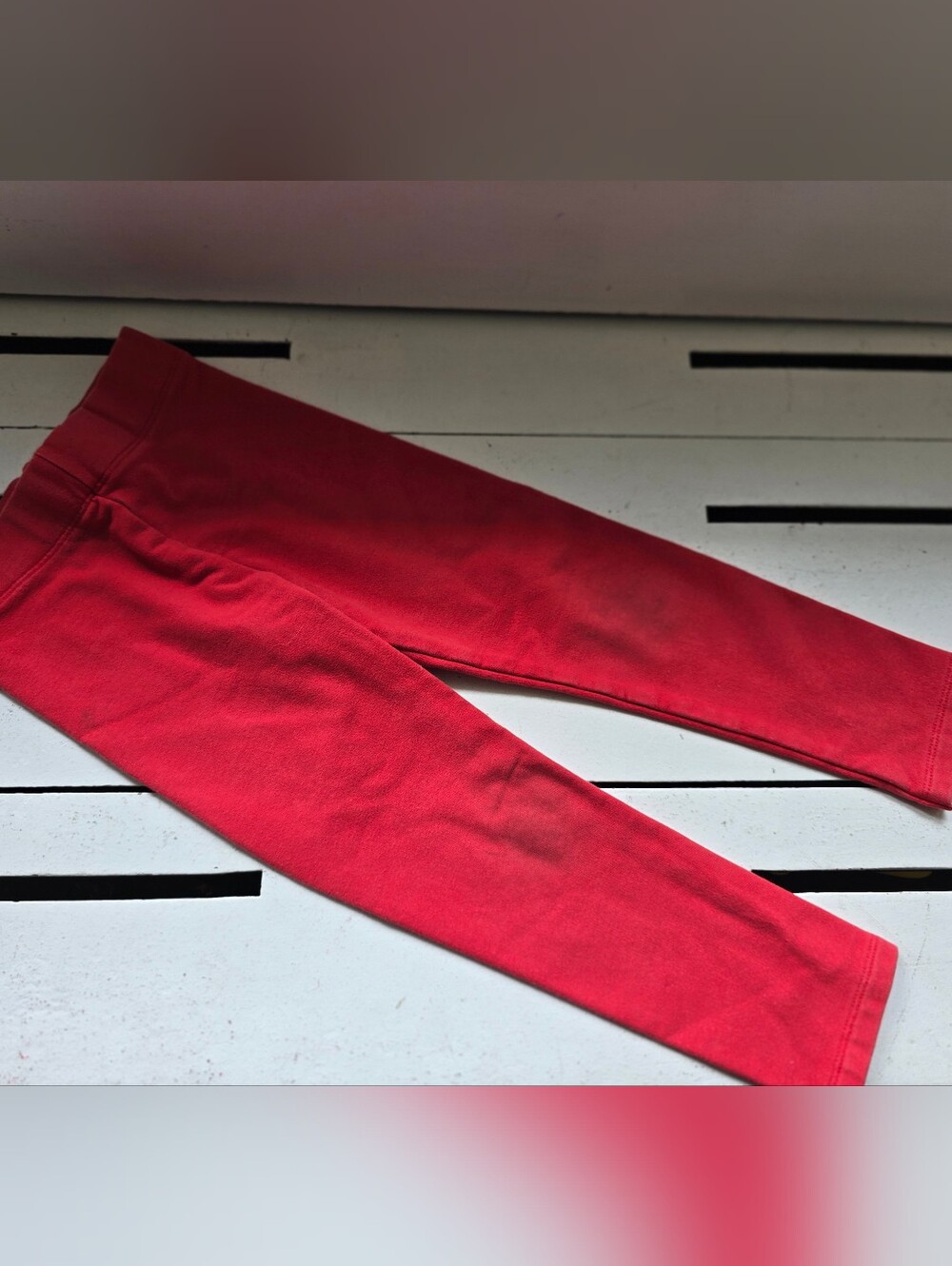 Boden Bright Red Girls' Knit Leggings